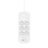 Belkin 2m, 6-Portowa Listwa + 1xusb-A 1xusb-C 650j