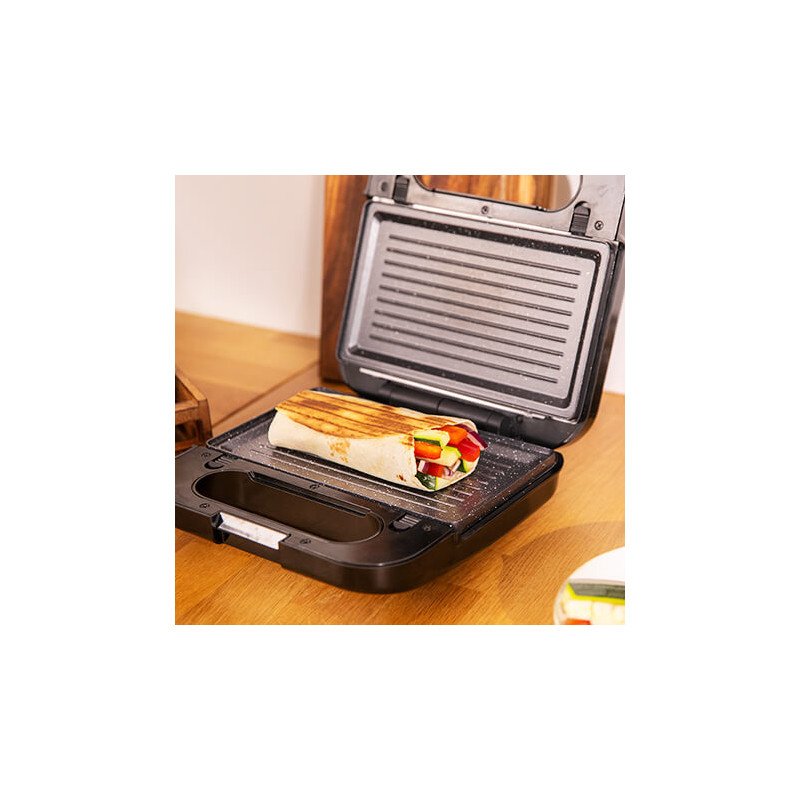 EAN 8435484043090 - Cecotec 04309 sandwichera 1000 W Negro, Acero satinado imagen 8