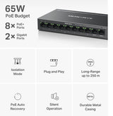 EAN 6957939003692 - Mercusys MS110CP switch Fast Ethernet (10/100) Energía sobre Ethernet (PoE) Negro imagen 5