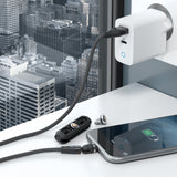 Realpower Magnetic Cable 3 Amp,1m,Negro Con Adaptadorn