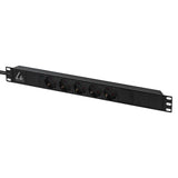 19'' Rack Mount Power Strip, - 1u, 10a With 5 X Schuko Type - F Socket. - Warranty: 60m