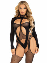 Leg Avenue - Bodystocking Rejilla Negro