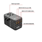 Cargador De Pared Universal Verbatim Uta-06 Gan Iii Toma De Corriente Universal 2xusb Tipo-C 2xusb 100w
