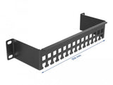 Delock 10" Carril De Sujeción De Cables, Forma De Soporte, 1 U Negro