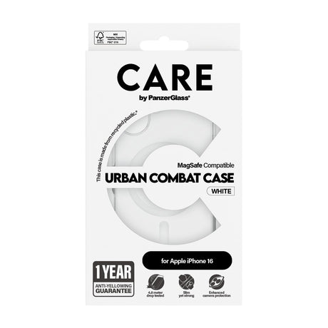 EAN 5715685004032 - PanzerGlass CARE™ by ® Urban Combat Case Transparent w. White MagSafe iPhone 16 funda para teléfono móvil imagen 3