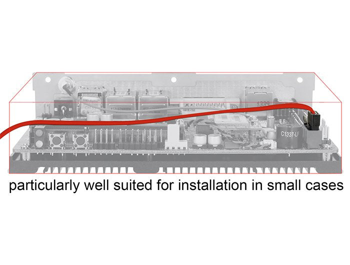 Delock Cable Metálico Rojo Sata Flexi 6 Gb/S De 10 Cm