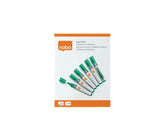 Nobo Caja De 10 Rotuladores Para Pizarra Blanca - Punta Redonda 3mm - Tinta Liquida - Nivel De Tinta - Color Verde
