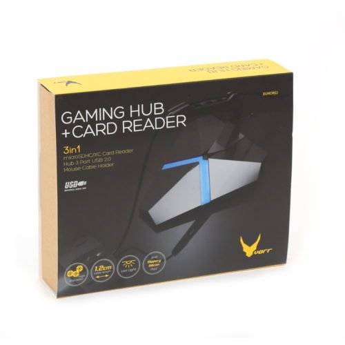 Omega Combo Hub 3 Puertos Gaming Usb 2.0 + Lector Tarjetas Microsd