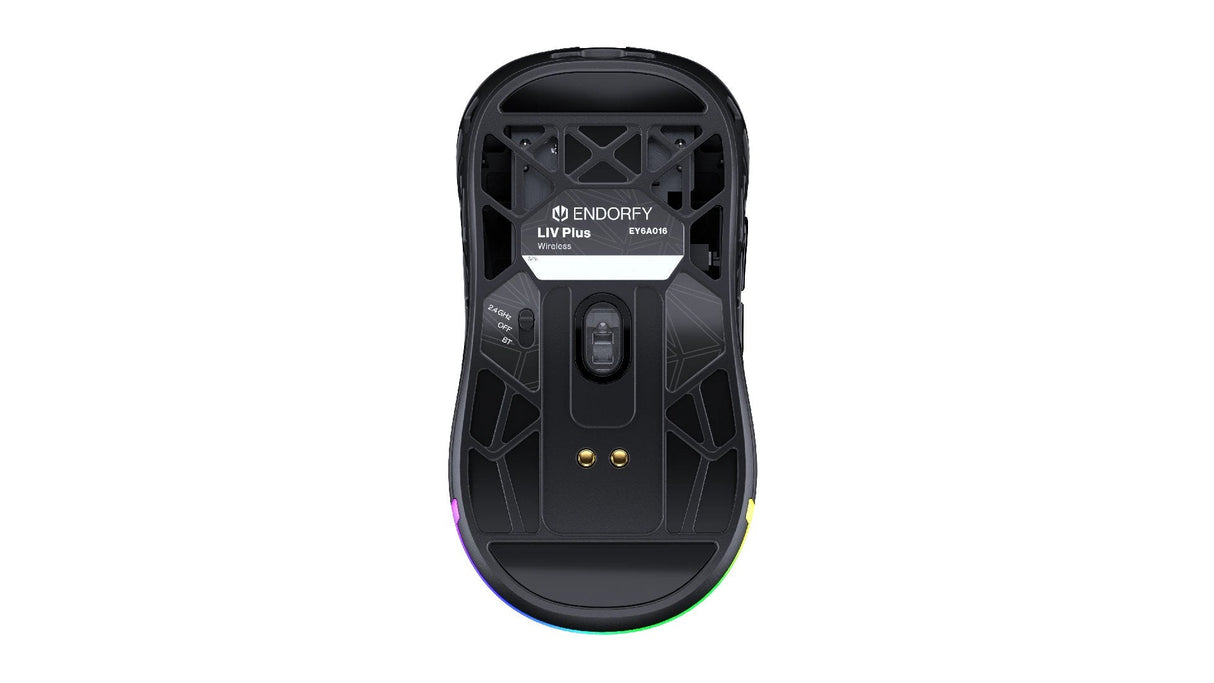 Ratón  Endorfy Liv Plus Wireless Gaming Negro, Incluye Estación De Carga Ey6a016