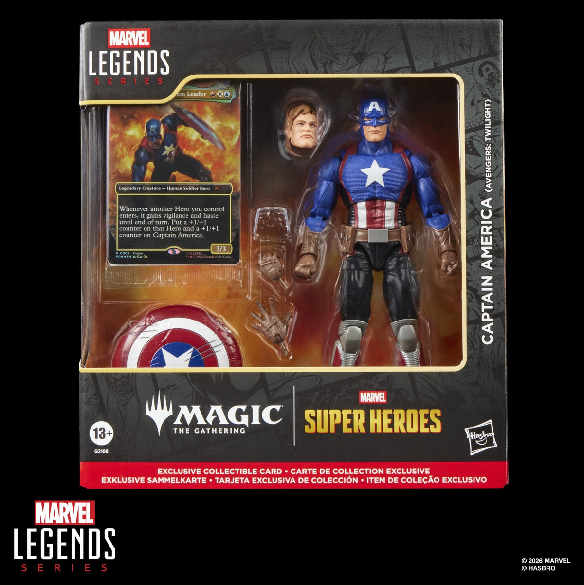 Figura Hasbro Marvel Legends Series X Magic: The Gathering Capitan America