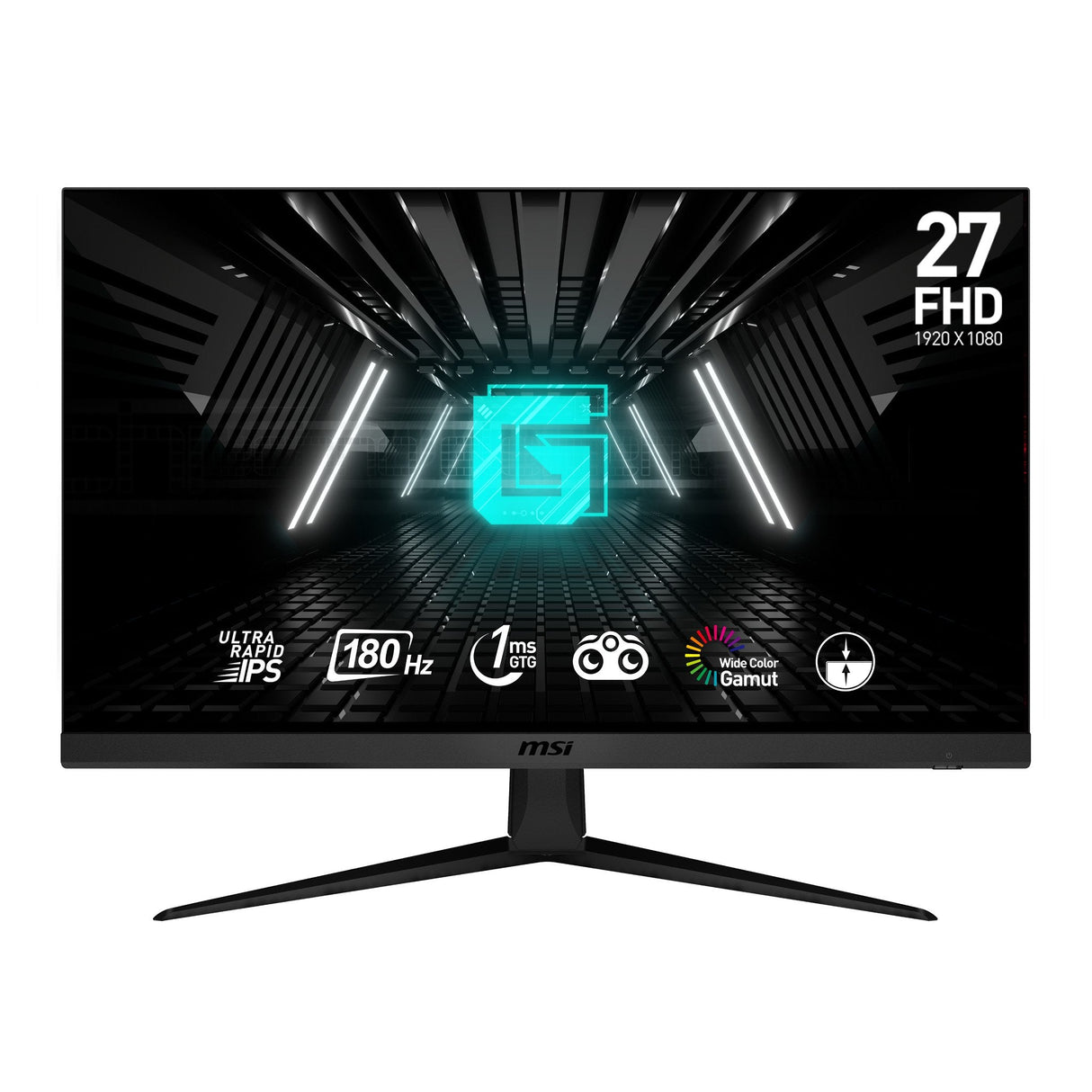 Msi G2712f 27" Ultra Rapid Ips Flat 1920x1080 180hz 1ms 2xhdmi Dp Headphone Out 3y