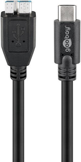Kabel Usb 3.1 C->Micro B 3.0 S/S 1,0m, Schwarz