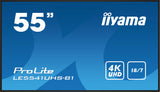 Iiyama Monitor Prolite 138.8cm 55" Le5541uhs-B1 16:9 3xhdmi+Usb Ips Retail Speditionsversand
