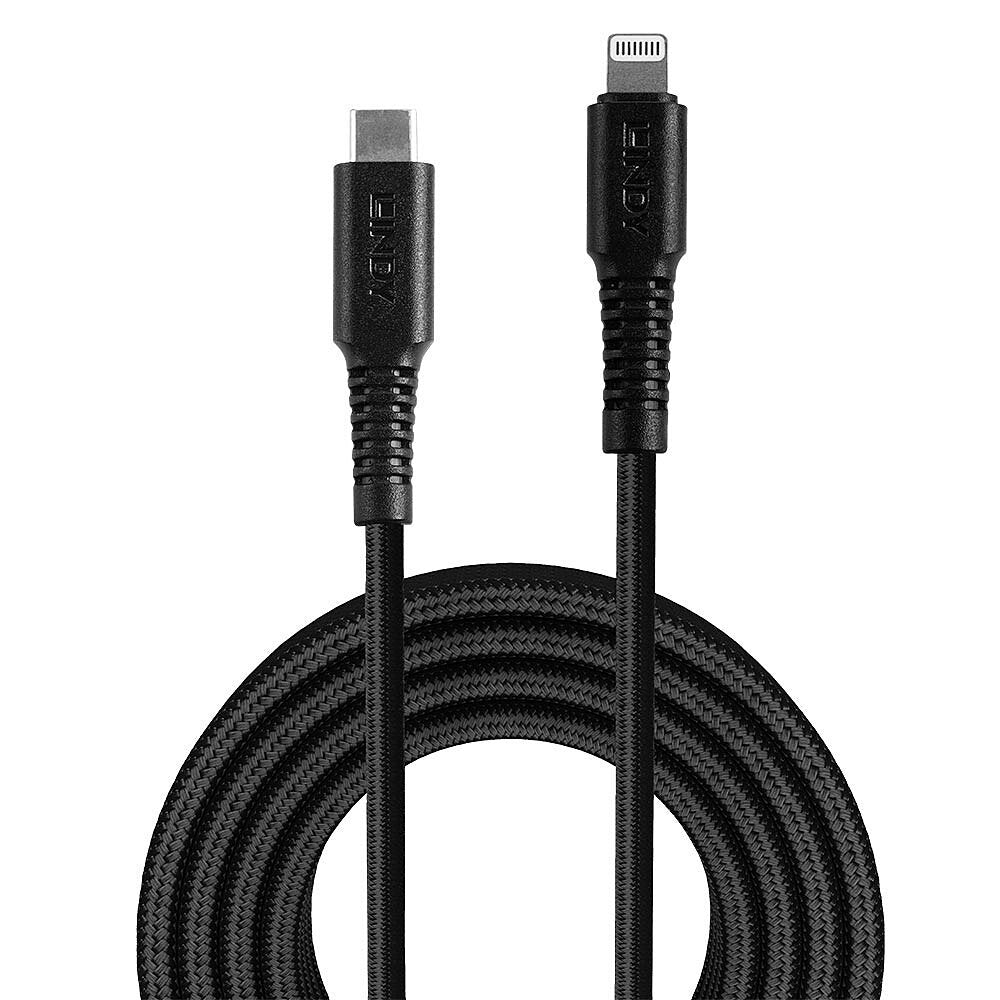 Lindy 31285 Cable De Conector Lightning 0,5 M Negro