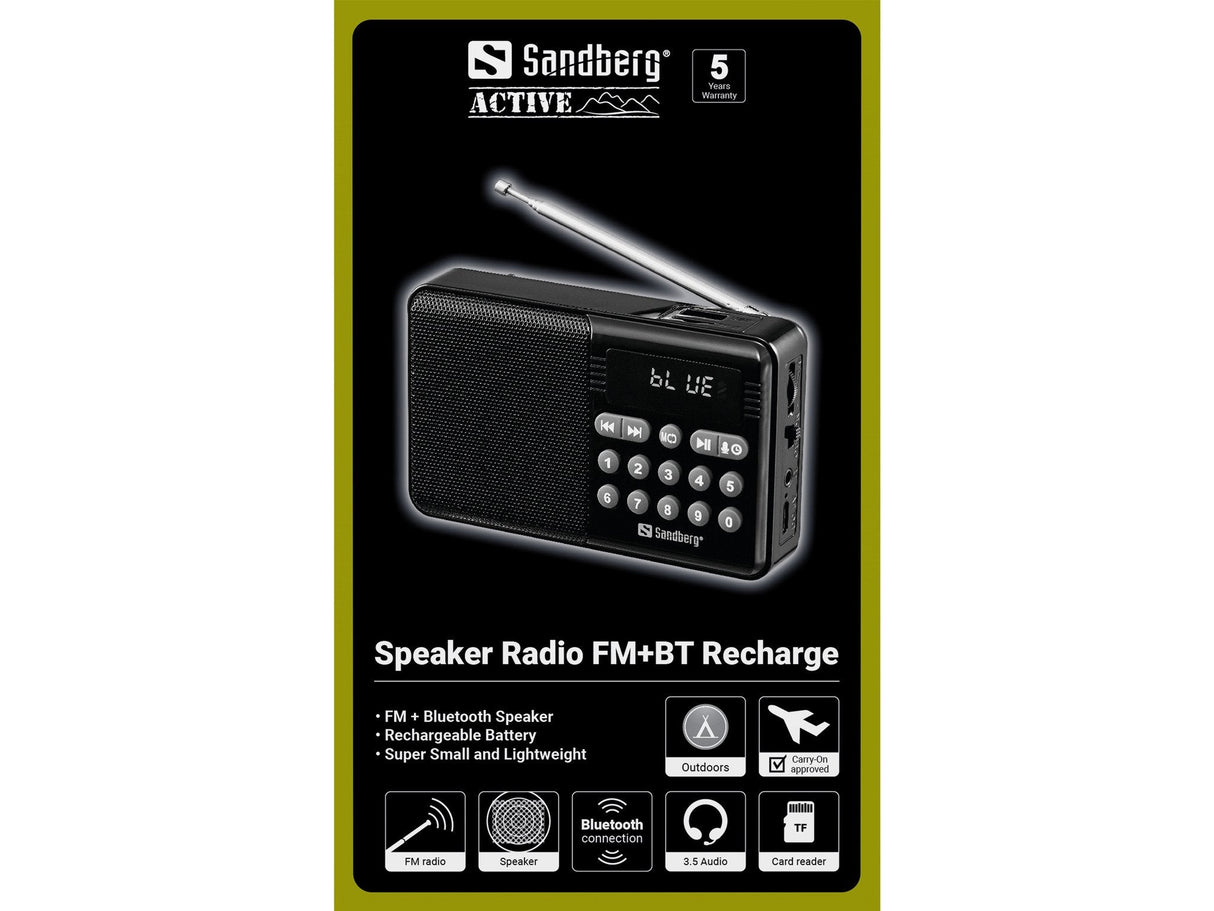 Speaker Radio Fm+Bt Recharge