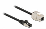 Delock Cable Rj45 Stecker Zu Keystone Modul Rj45 Buchse Cat.6a 1 M Schwarz