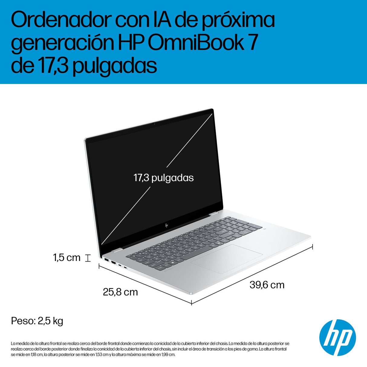 Portátil Hp Omnibook 7 Ia 17 Dc0001nsx U5 226v 16gb Ssd 1tb 17.3 " Fhd W11h