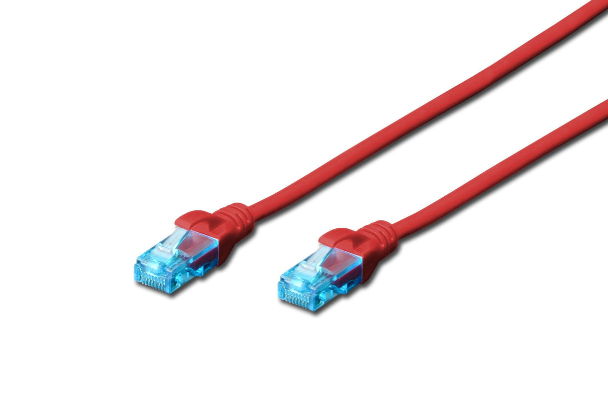 Digitus 1m Cat5e U/Utp Cable De Red U/Utp (Utp) Rojo