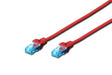 EAN 4016032198932 - Digitus DK-1512-010/R cable de red Rojo 1 m Cat5e U/UTP (UTP) imagen 1