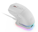 Raton Optico Mmt3 Rgb Blanco Mars Gaming Rgb Chroma/ Óptico/ 14400 Dpi/ Base De Carga/ Recargable Hasta 100h De Uso