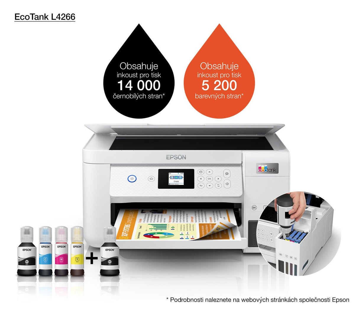 Impresora Multifunción 3 En 1 Epson Ecotank L4266