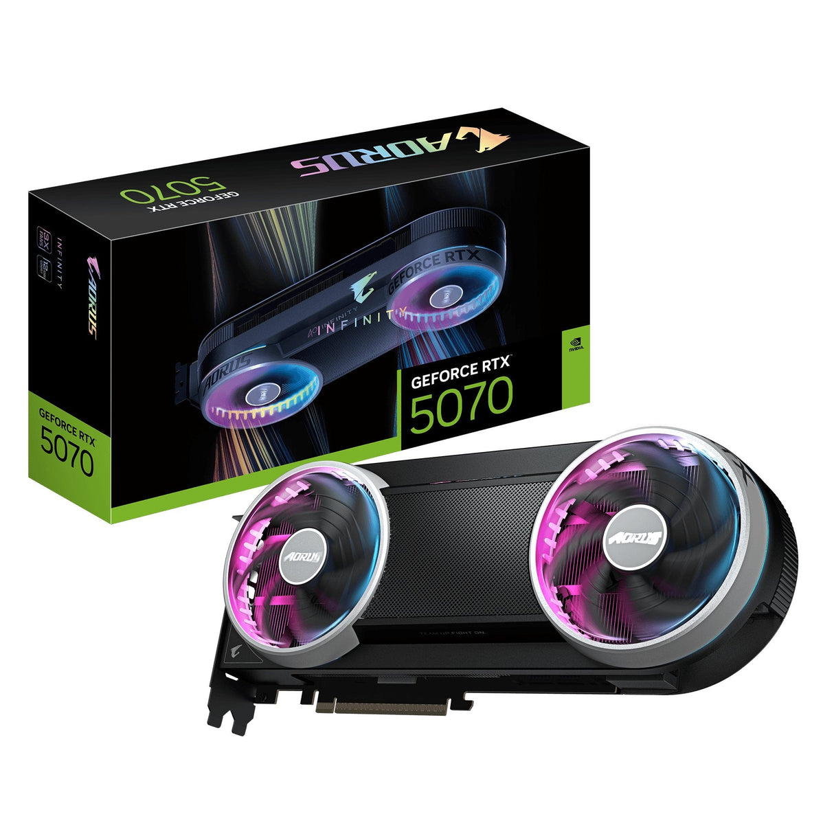 Nvidia Geforce - Rtx5070 - 12go Gddr7 - 1 X Hdmi - 3 X Displayport - Pci Express 5.0 - Halo Rgb