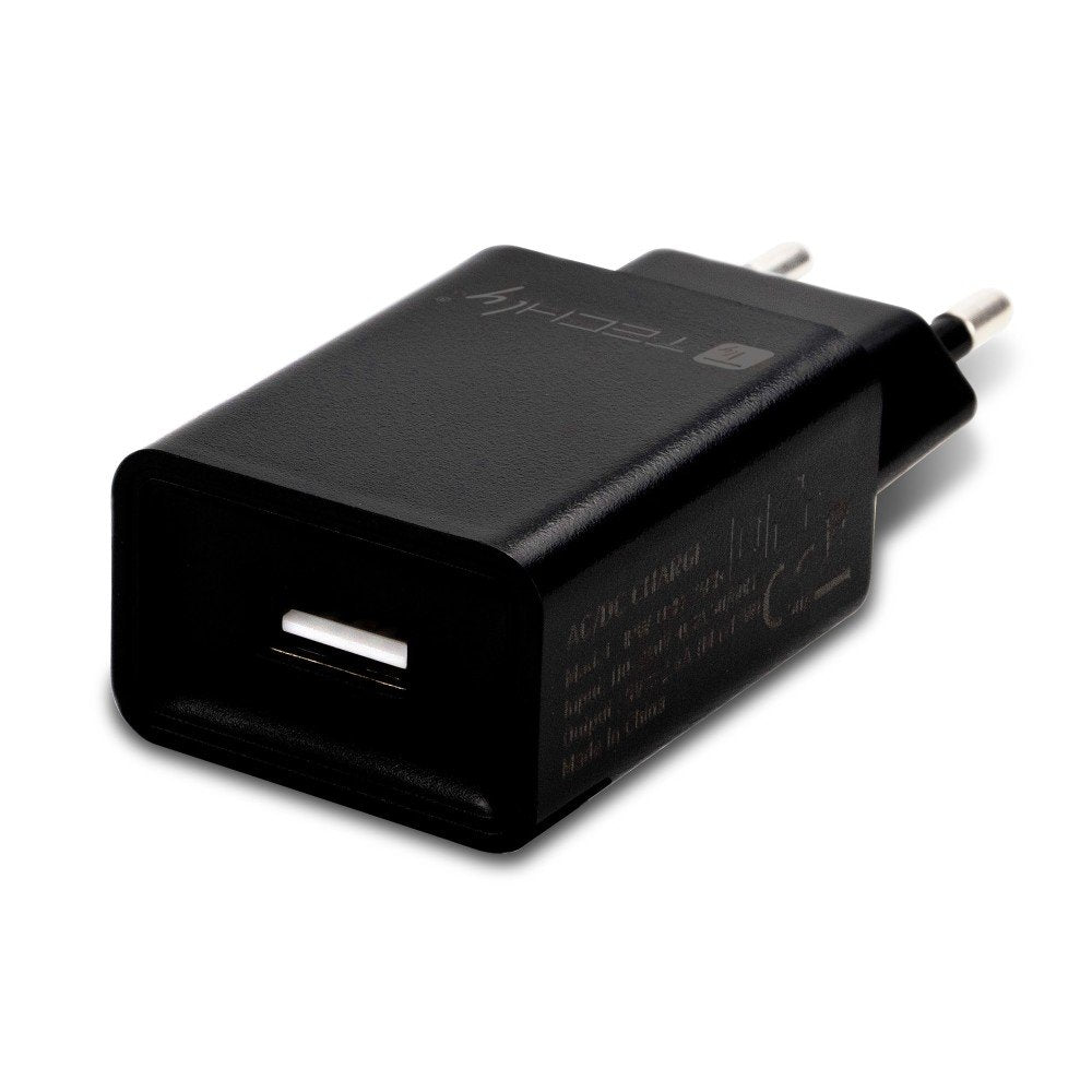 Cargador De Pared Techly Usb-A 5v 2.4a Para Smartphone O Tablet