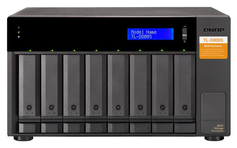 Qnap Unidad De Expansion Nas Tl-D800s 8x 2.5/3.5" Sata, 2x Sff-8088, 188.2x329.3x279.6 Mm