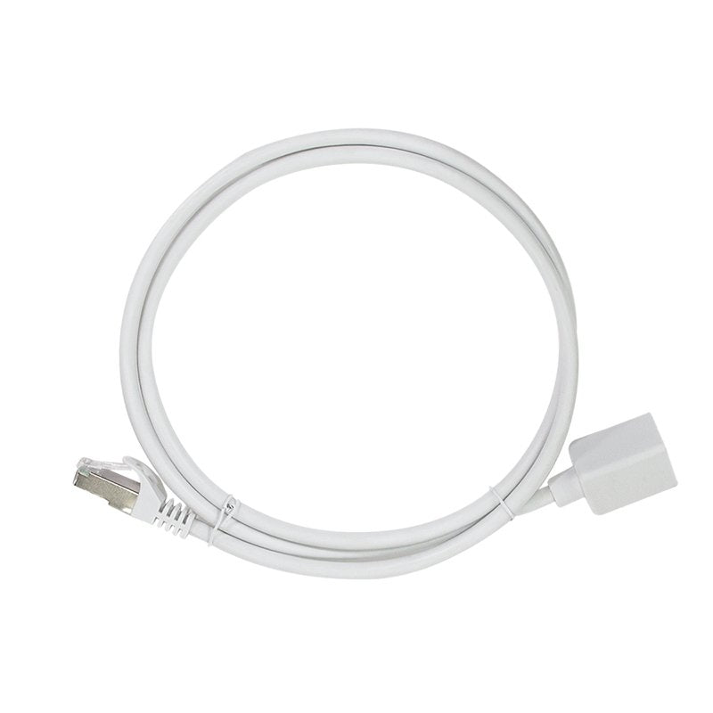 Latiguillo Cat 6a, S/Ftp,  5.00 M, Blanco, Macho-Hembra Cu Lszh