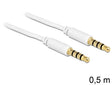 EAN 4043619834396 - DeLOCK 3.5mm - 3.5mm, 0.5m cable de audio 0,5 m 3,5mm Blanco imagen 1