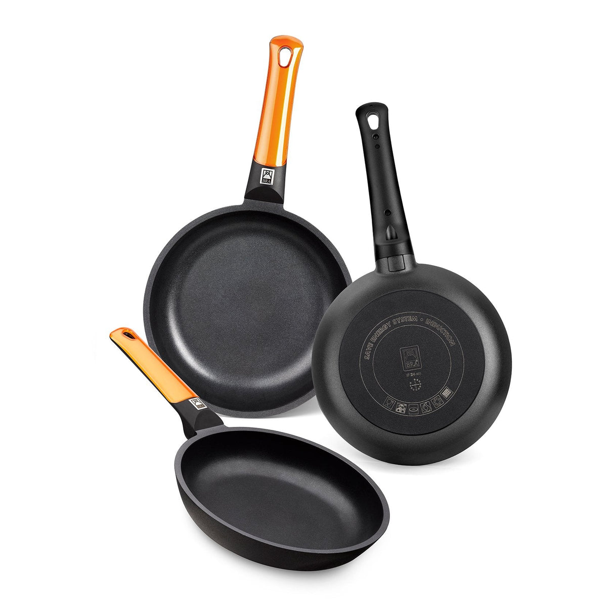 Sartén Bra Efficient Orange A281220 Ø20cm Aluminio Fundido Apta Para Inducción