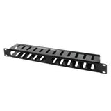 Panel De Cables Logilink De 19 "1u, Con Tapa, Negro (Orcc01b)