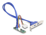 Konverter M.2 Key B+M Stecker Zu 2 X Usb 5 Gbps Typ-A Buchse Mit 50 Cm Cable