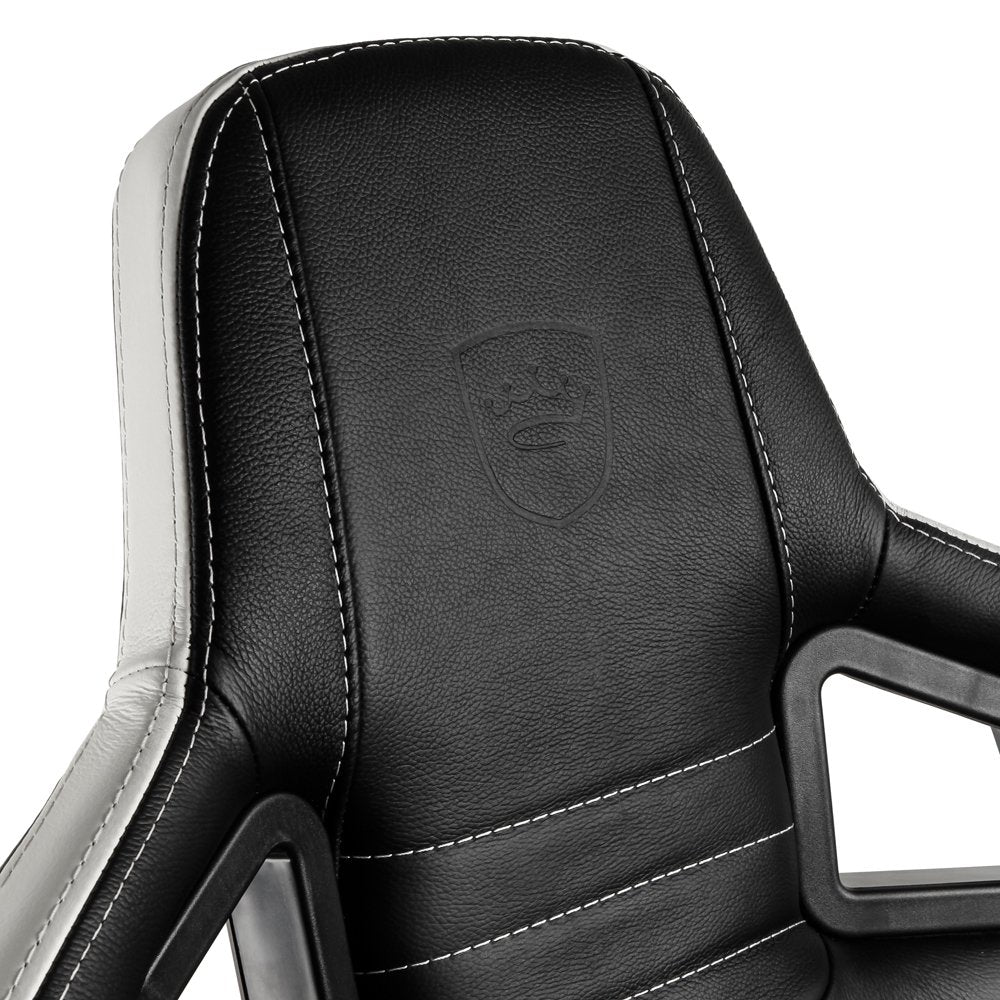 Noblechairs Epic Echtleder Gaming Silla - Negro Blanco Rojo