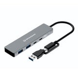 Grisgear 10gbps Usb-Hub 4x Usb 3.2, 2x Type-C Und 2x Type-A