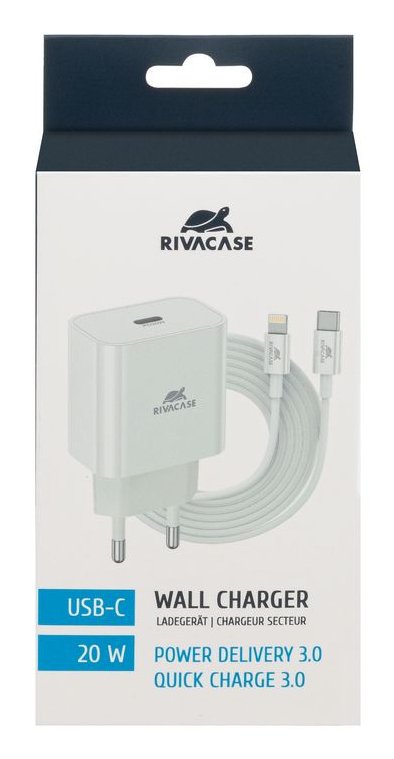 Cargador Móvil Pared Blanco Ps4101 Wd5 Rivacase