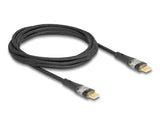 Delock 80764 Cable Usb 2.0 De Datos Y Carga Rápida Usb Type-C Macho A Macho Transparente Pd 3.0 100 W 2 M