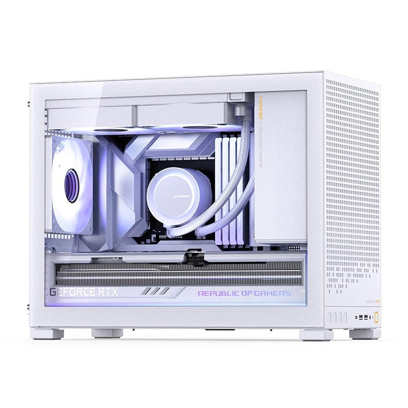 Jonsbo D32 Pro Blanco Pc-Gehäuse, Mini-Gehäuse, Matx, Tempered Glass - Weiss