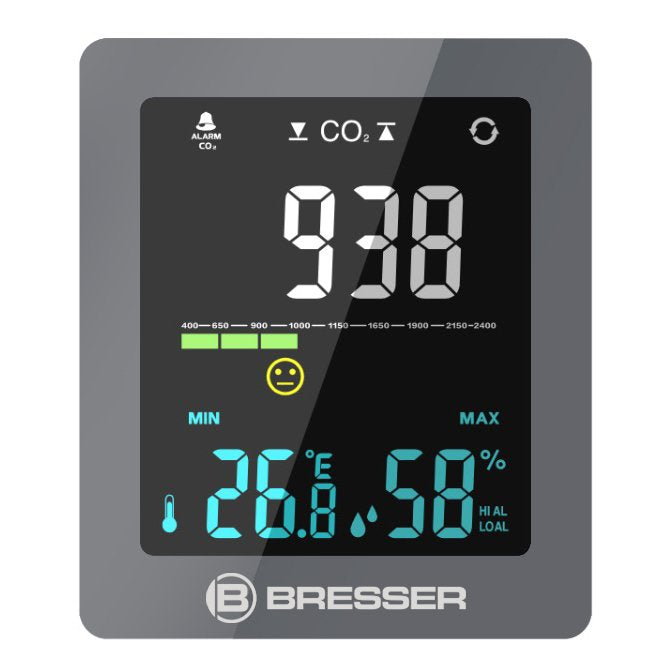 Bresser Monitor Co2 Y Calidad Del Aire Gris