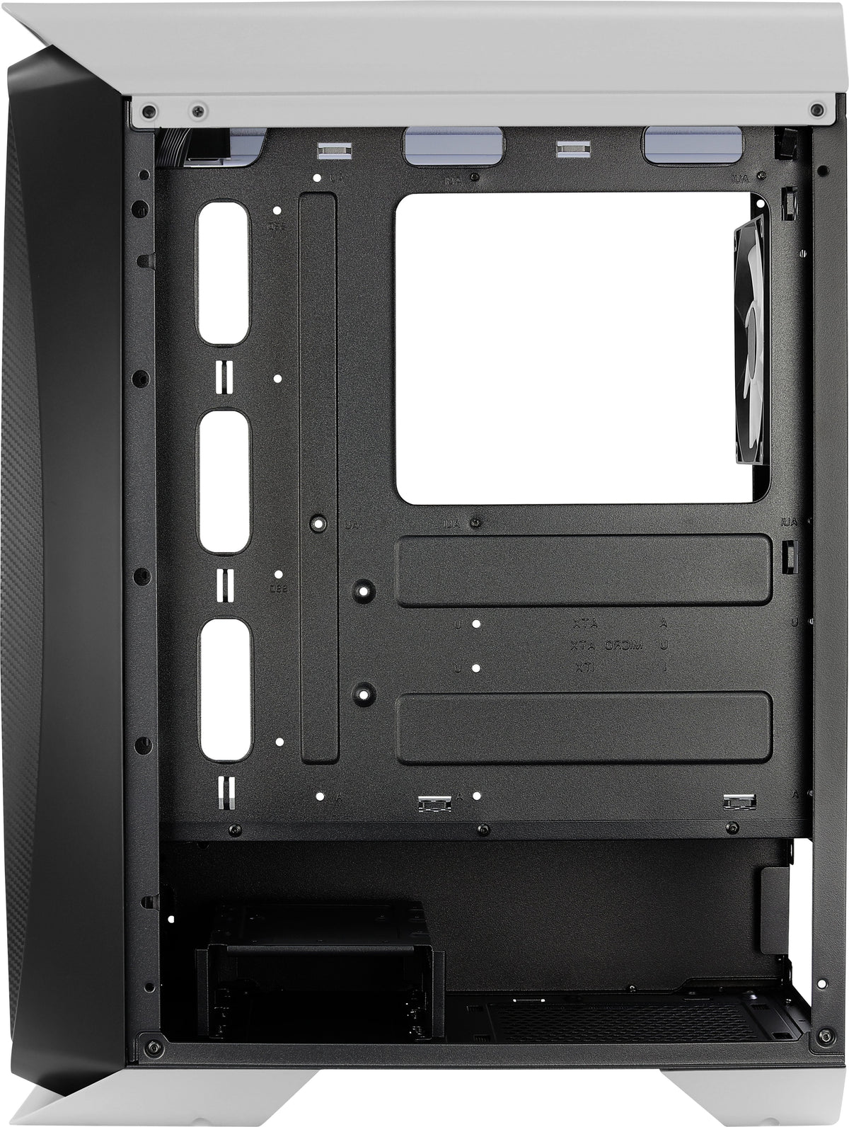 Caja Pc Aerocool Aero One Lateral De Cristal Templado Ventiladores Frontales Incluidos Rgb Colo White Sin Fuente De Alimentacion