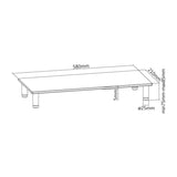 Roline Hhenverstellbarer Glas-Monitor-Stnder Rechteckig, Bis 20 Kg