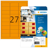 EAN 4008705051415 - HERMA 5141 etiqueta autoadhesiva Rectángulo redondeado Permanente Naranja 540 pieza(s) imagen 1