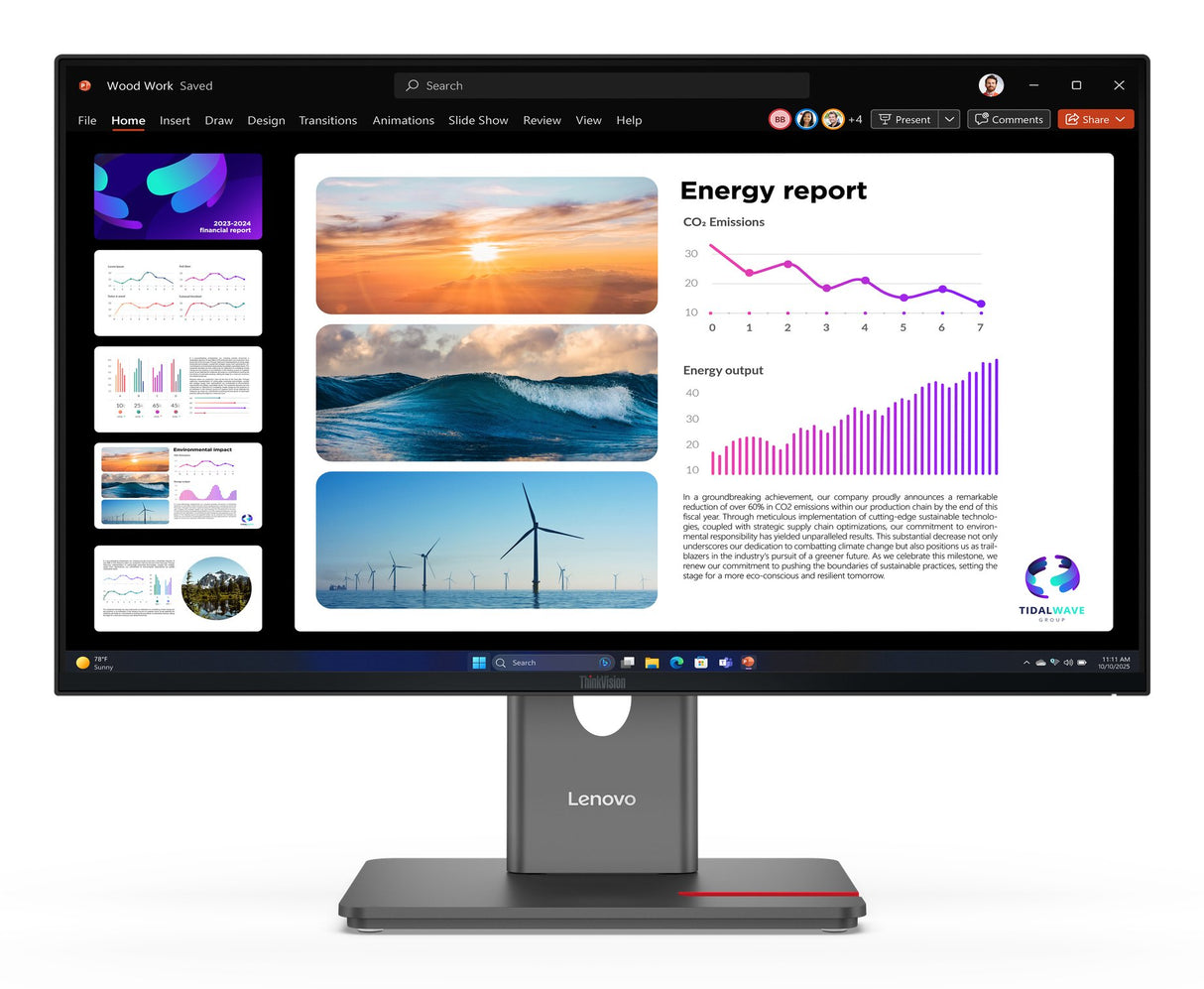 EAN 198156604378 - Lenovo ThinkVision P24Q-40 pantalla para PC 60,5 cm (23.8") 2560 x 1440 Pixeles Quad HD LCD Negro imagen 1