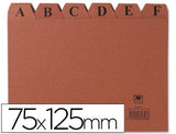 Mariola Índice Para Ficheros A-Z 125x75 Cartón Cuero