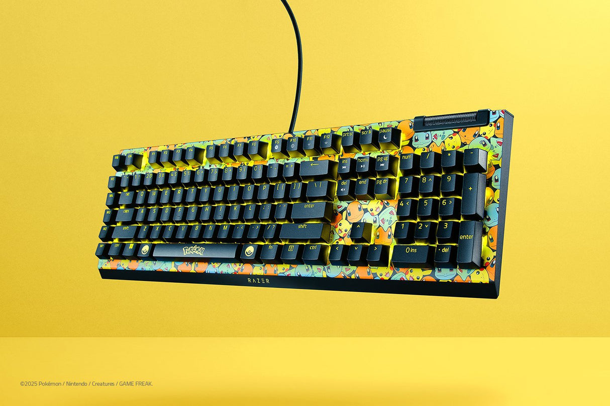 Teclado Razer Blackwidow V4 X Green Switch Pokemon Kanto Starters (Us Layout) (Rz03-04704200-R3m1)