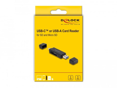 EAN 4043619910045 - DeLOCK 91004 lector de tarjeta USB 3.2 Gen 1 (3.1 Gen 1) Type-A/Type-C Negro imagen 5