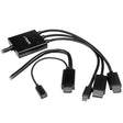 EAN 0065030862844 - StarTech.com DPMDPHD2HD adaptador de cable de vídeo DisplayPort + Mini DisplayPort + HDMI HDMI + USB Negr imagen 1