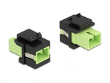 Keystone Modul Sc Simplex Buchse Zu Sc Simplex Buchse Lindgrün   Schwarz