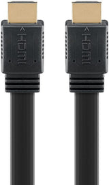 Goobay High Speed Hdmi 2.1 Flachcable Mit Ethernet 8k / 60 Hz (Negro, 3 Meter, 48 Gbit/S) 77145