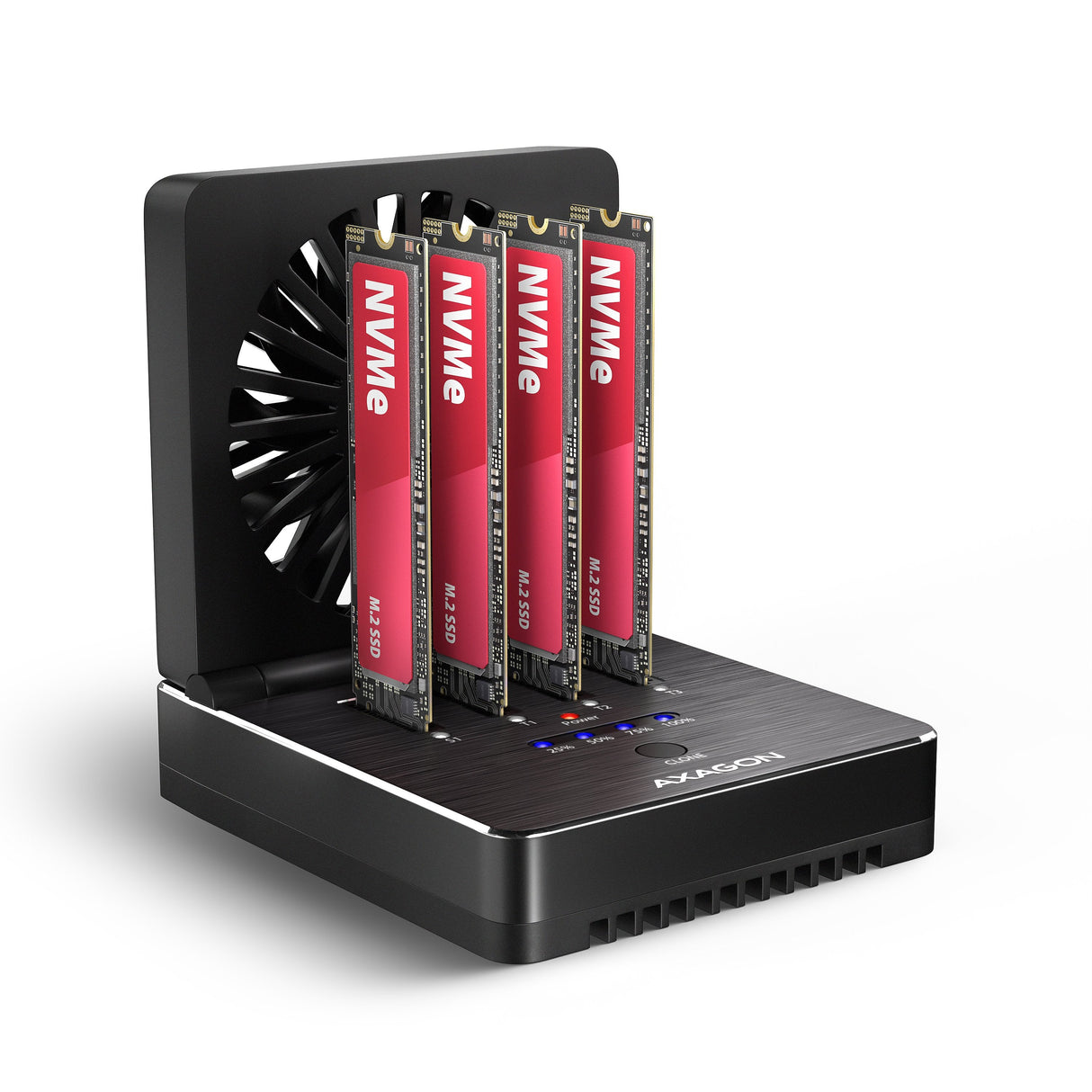 Adsa-M2c44 Stacja Dokujaca Usb4 Dla 4x M.2 Nvme Ssd Z Funkcja Klonowania Dysków Bez Komputera